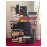 Metal Shelf and Office supplies