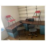 Cabinets, chairs,office supplies, typewriter table