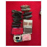 Shoe covers, Vtg pantyhose, handkerchiefs