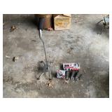 Shower chair, cane, weights