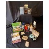 Assorted perfumes and nail items