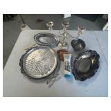 Silver plated table serving trays