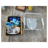 Shower chair and 1aid supplies