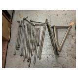 Radius rods, engine frame