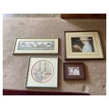 Assorted wall hangings