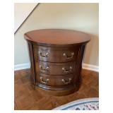 White furniture- Oval end table