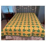 2- Hand made machine pieced Quilt, twin, vallance