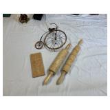 Rolling pins and bike