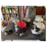Assorted helmets