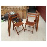Wood folding chairs