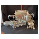 Silver plated serving ware