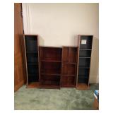 Assorted bookshelves