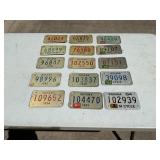 Assorted motorcycle license plate plates