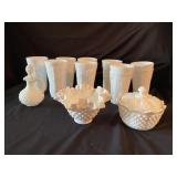 Milk glass hob nail