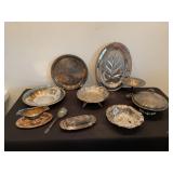 Assorted silver plated pieces