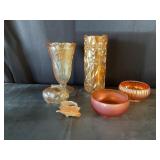 Anchor Hawking, Herringbone, Greentown Glass