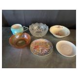 Vase and Assorted glass