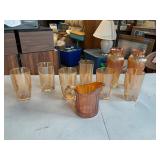 Amber Glasses and water pitcher