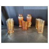 Amber Glasses and water pitcher