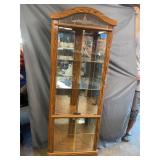 Corner Curio cabinet with Glass Shelves