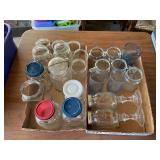 Glass jars and Drinking glasses