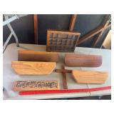 Wood shelves and trinket display