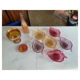 Grape Trinket Dishes/Carnival Glass
