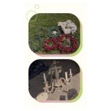 Christmas wreath and Christmas chandelier