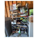 Rolling shelf with contents