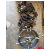 Tire irons, oil pan, hitches