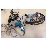 Drill, Sander, and Dremel