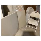 2 card tables and 6 chairs