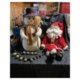 Sleigh bells, snowman, Santa