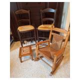 Bar stools and child rocker