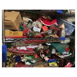 2 Shelves of Christmas decor