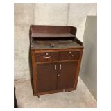 Rolling wood cabinet
