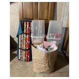 Wrapping paper, bags, ribbon