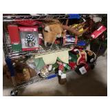 2 Shelves of Christmas decor