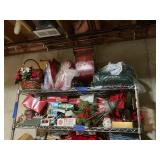 2 Shelves of Christmas decor