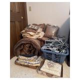 Queen bedding set and hangers