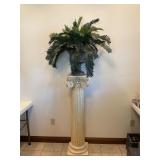 Artificial plant and resin pedestal