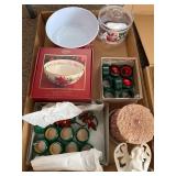 Lenox Bowl and misc Christmas