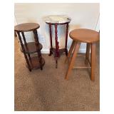 2 stands and 1 stool