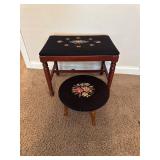 Needlepoint bench and stool