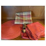 Fall Table cloth, place mats, napkins, napkin ring