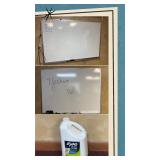 2white boards and cleaner