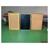 2 bulletin board and 1 chalkboard