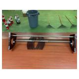 Wall coat rack with hangers
