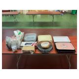 Plastic cups, serving trays, etc