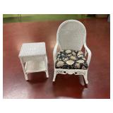 White wicker patio furniture